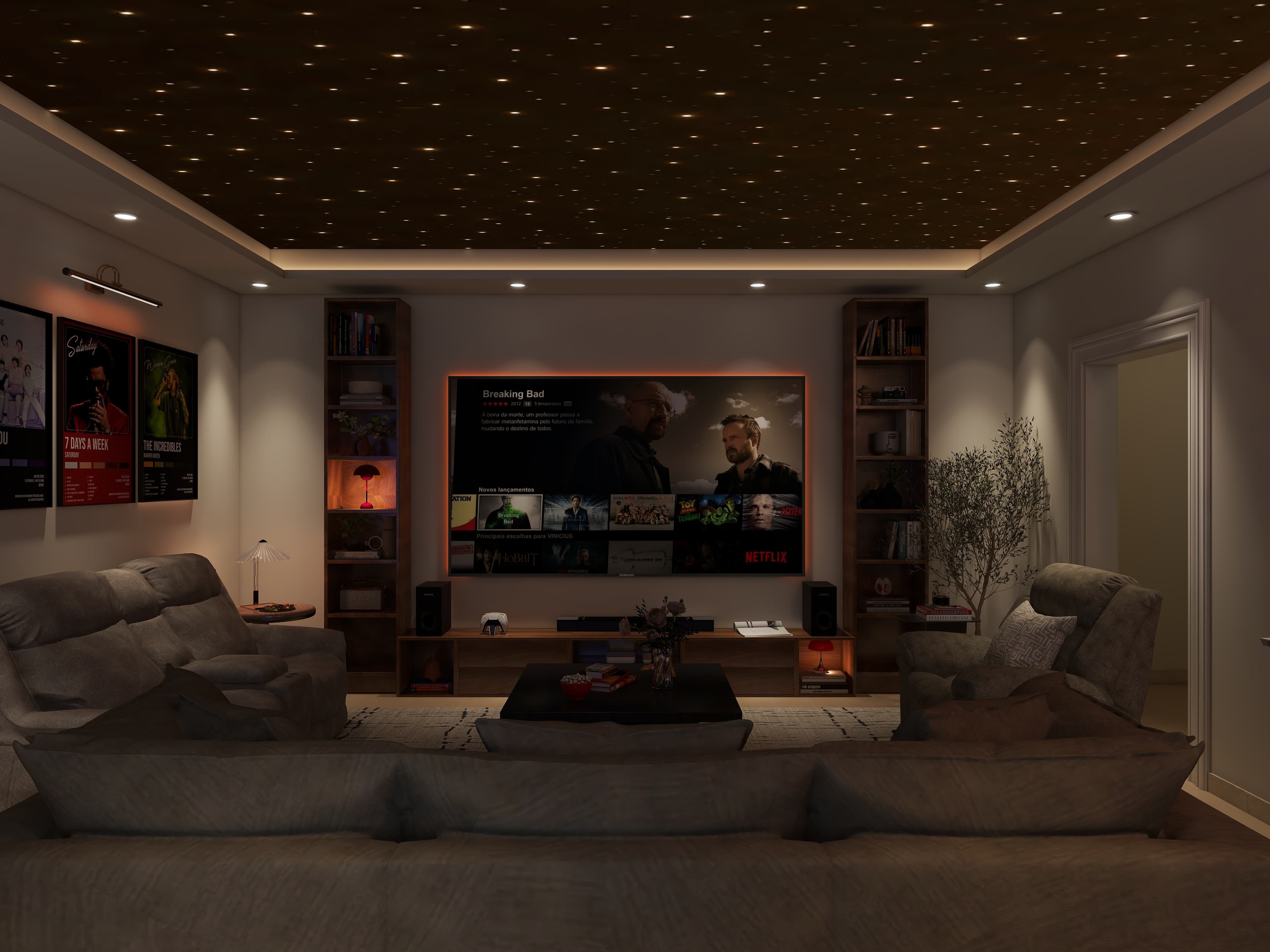 Midnight Cinema Lounge — Residential Interior Design project by Lumo Loft Studio