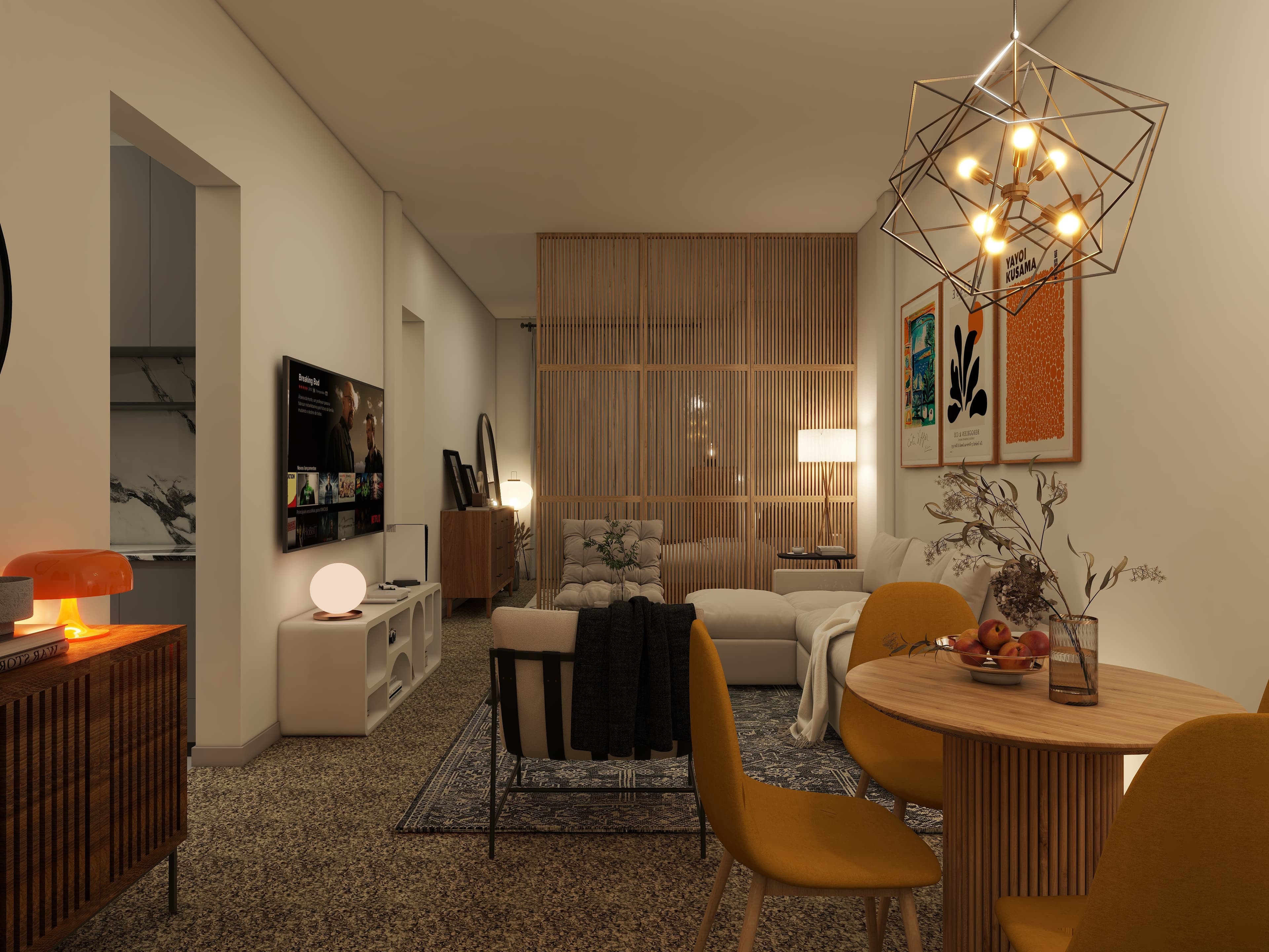 Cozy Japanese-Boho Apartment Design — Residential Interior Design project by Lumo Loft Studio