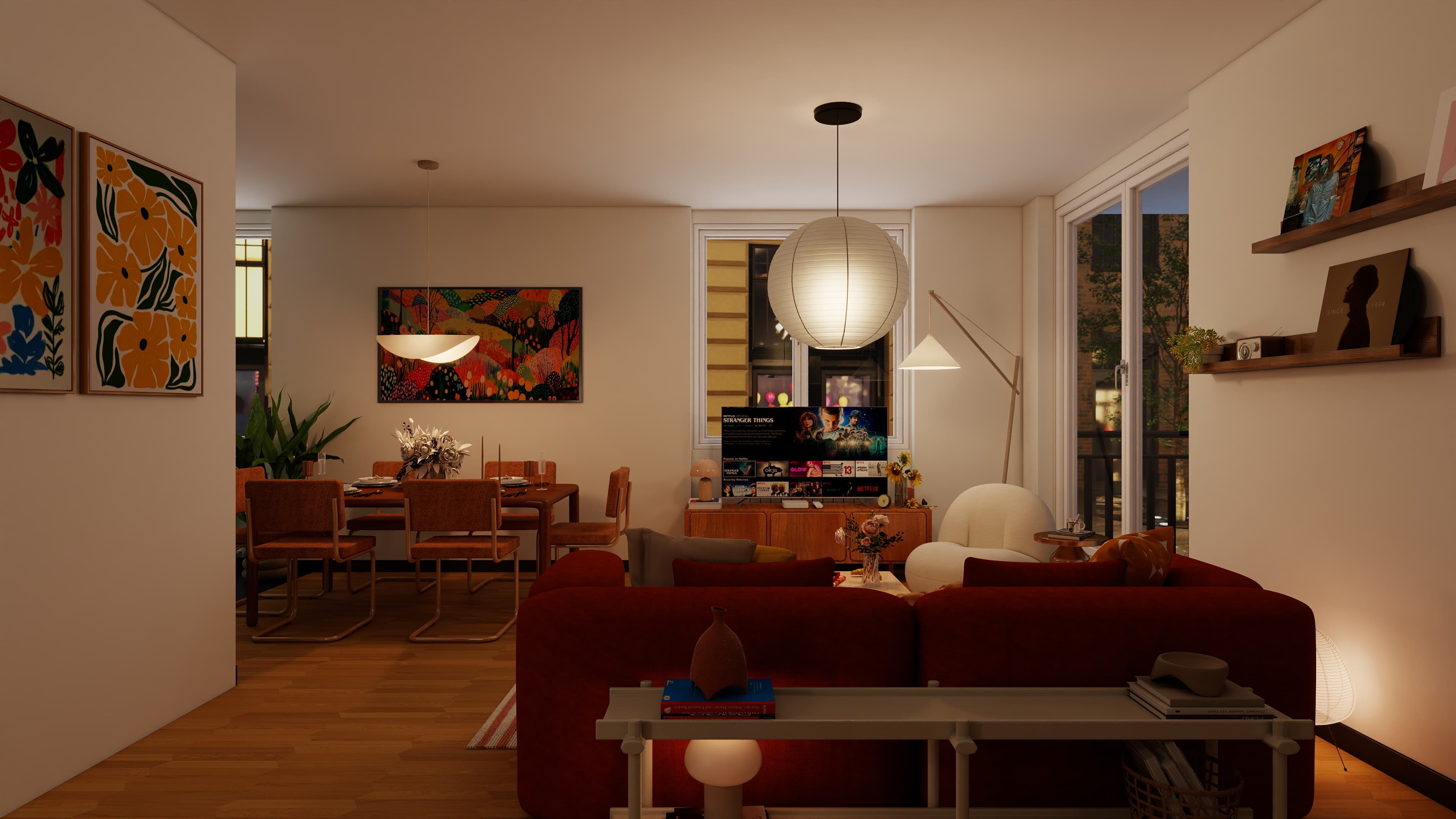 Mid-Century Chic with High-Contrast Color Palettes — Residential Interior Design project by Lumo Loft Studio