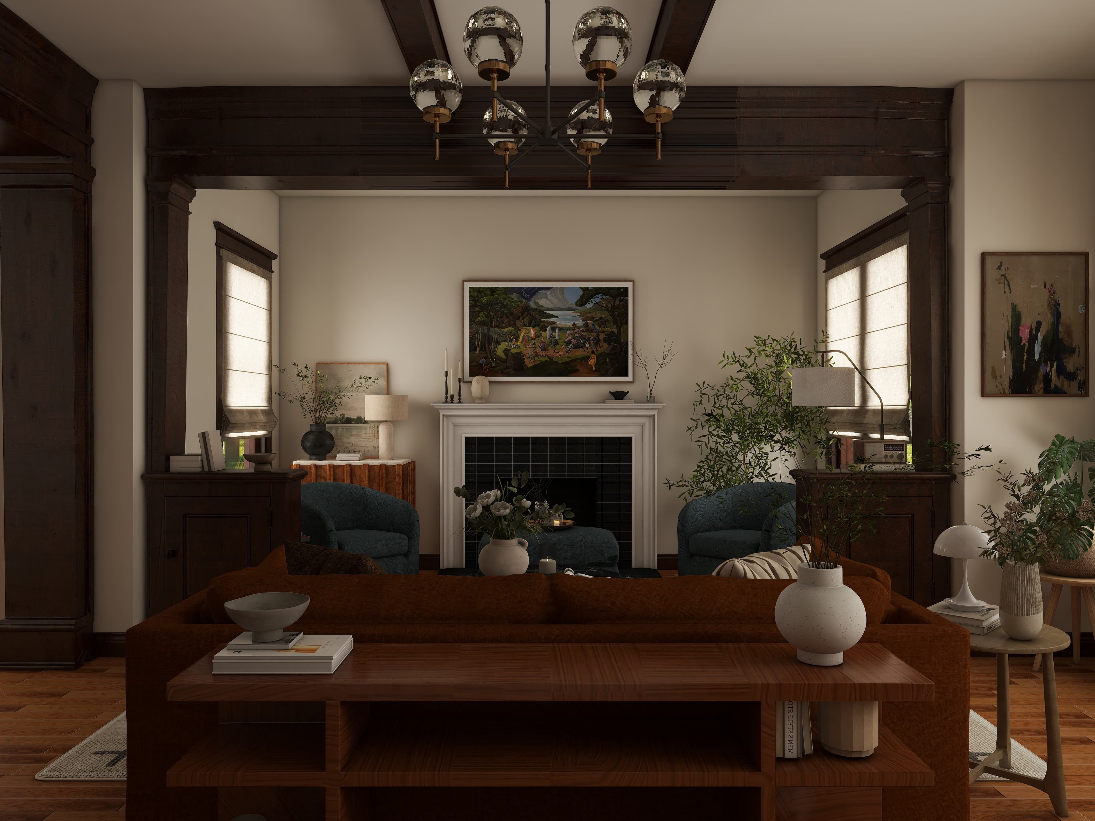 1920s Historic Living & Dining Room Renovation — Residential Interior Design project by Lumo Loft Studio