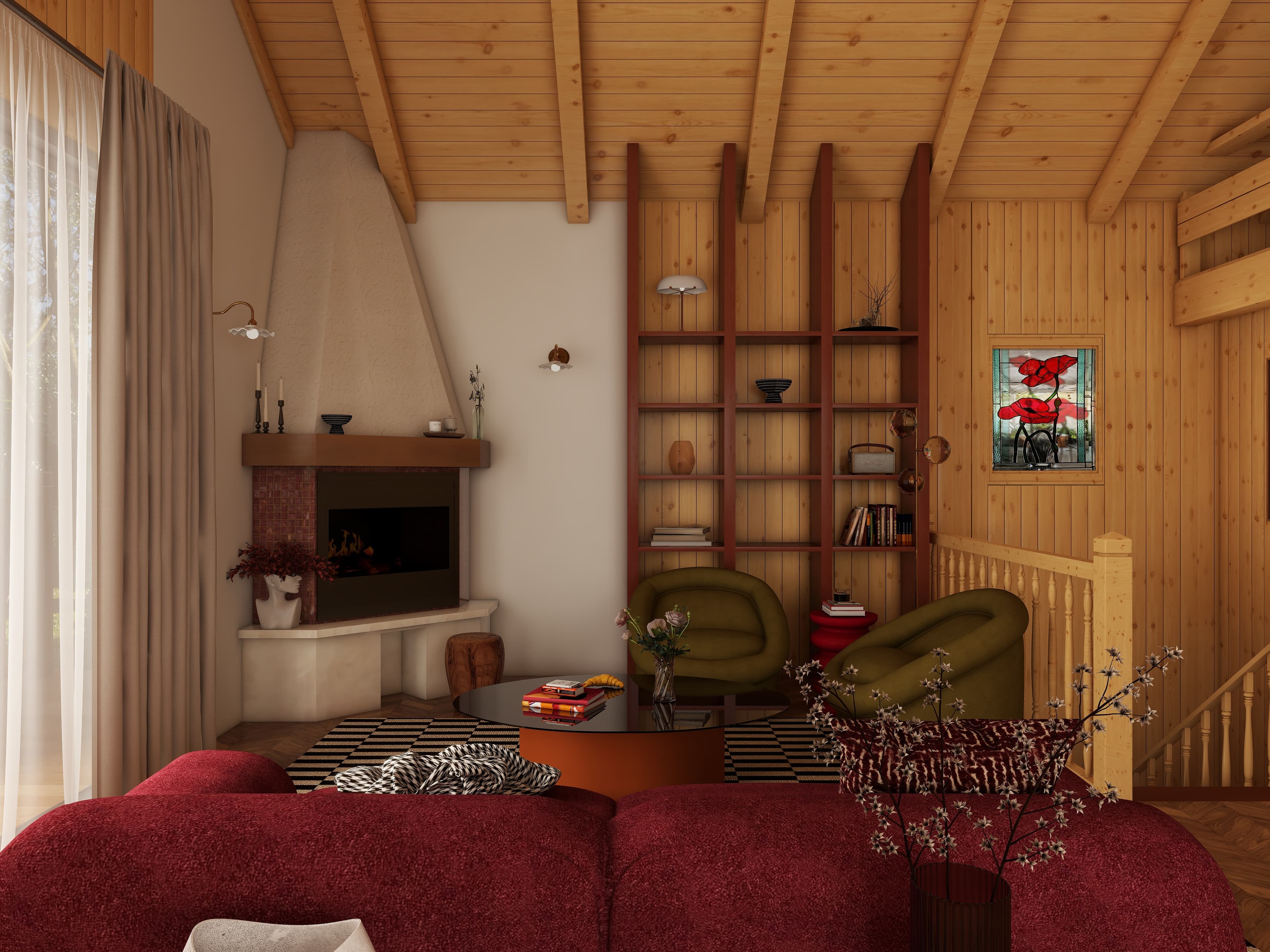 Modern Living Beneath the Rafters — interior design project by Lumo Loft Studio